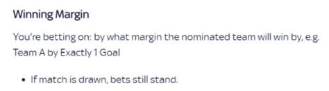 Winning Margin Betting Market Explained .